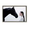 Stupell Industries Sleek Black Horse & Girl Framed Floater Canvas Wall Art Design by RB